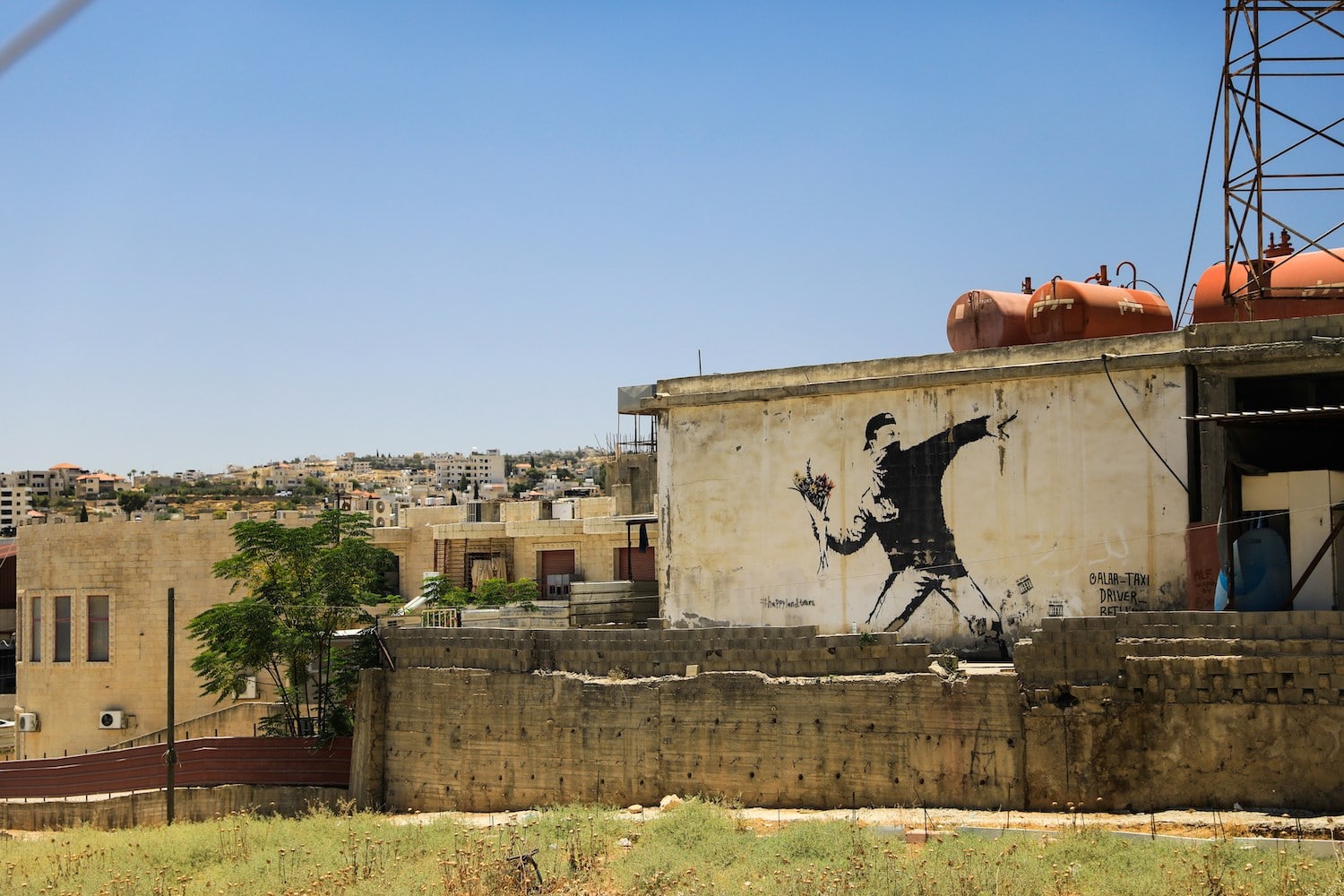 Werk von Banksy in Betlehem