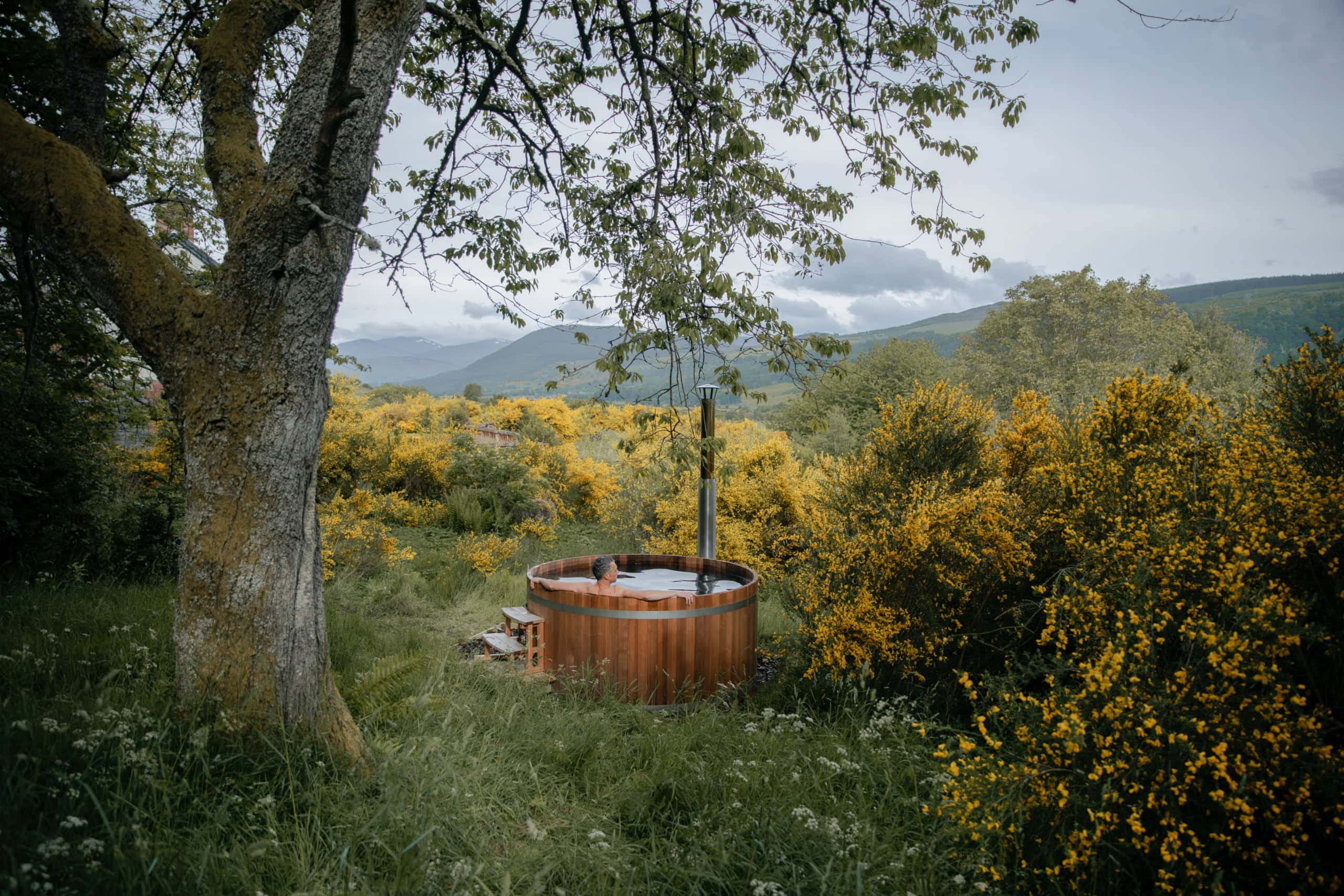 Outdoor-Whirpool im Dun Aluin Hotel in Schottland