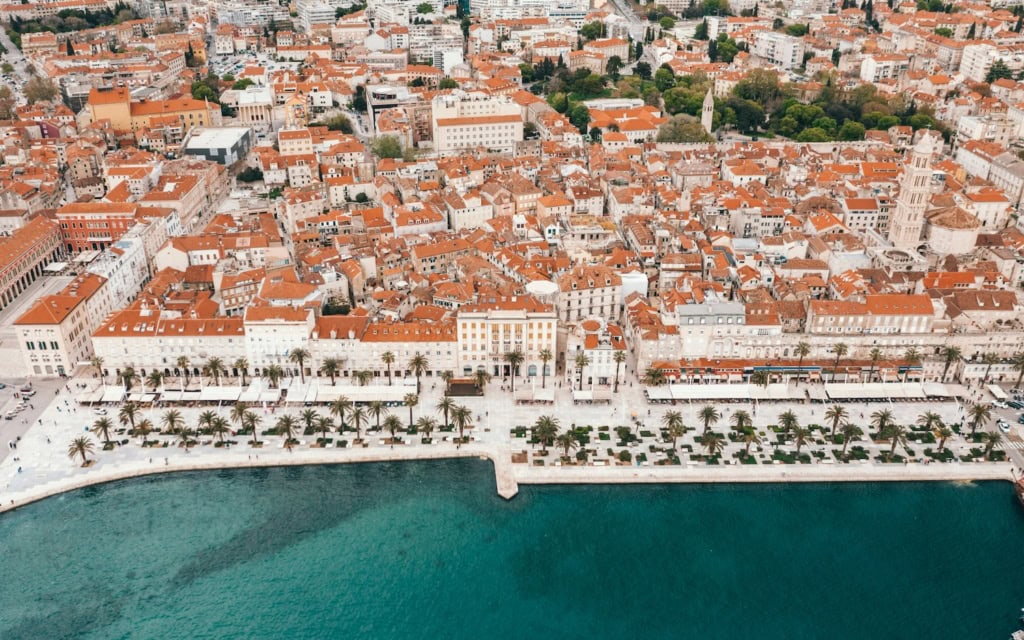 Altstadt in Split von oben