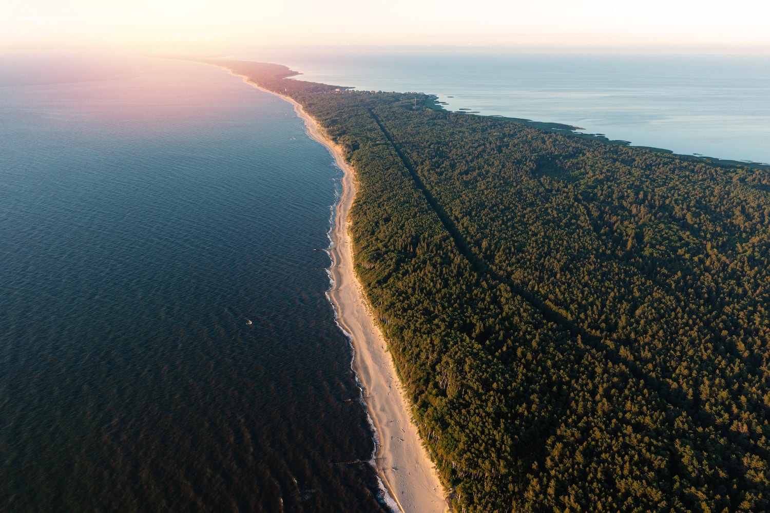 Kurische Nehrung in Litauen von oben