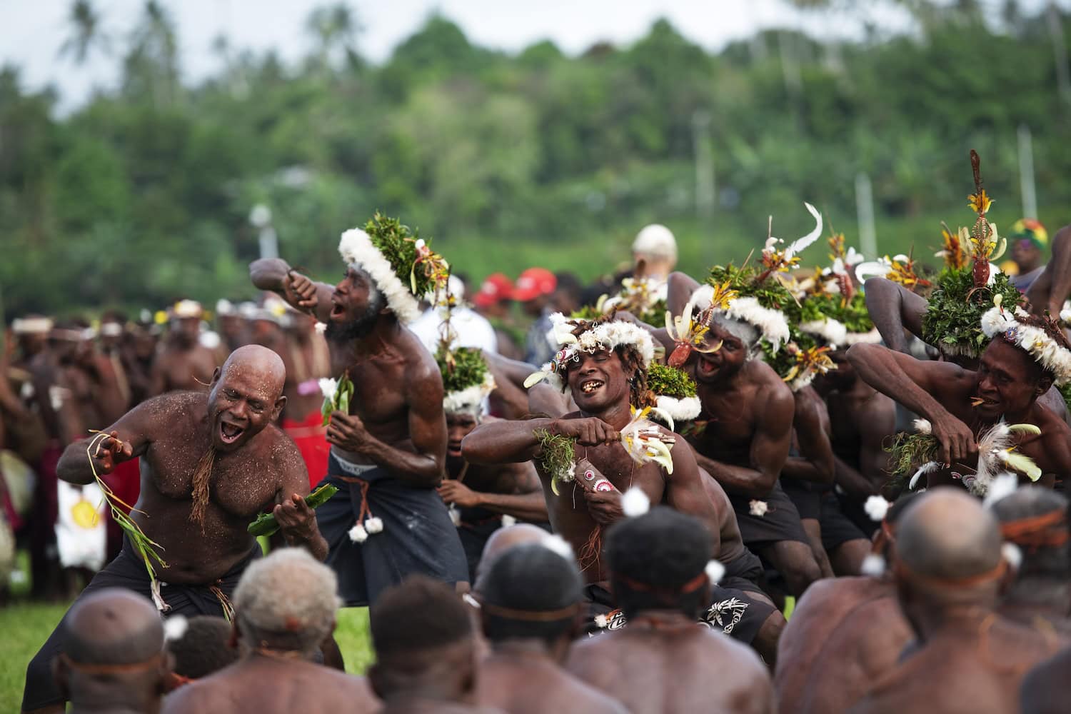 Darstellung beim Maskenfest in Kokopo in Papua-Neuguinea