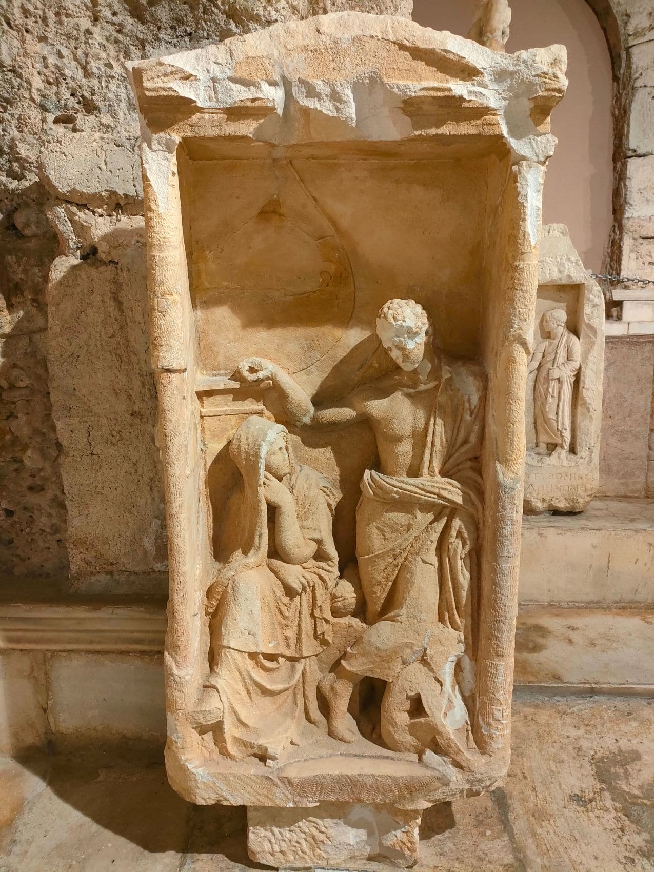 Antike Skulptur im Side Museum in der Türkei