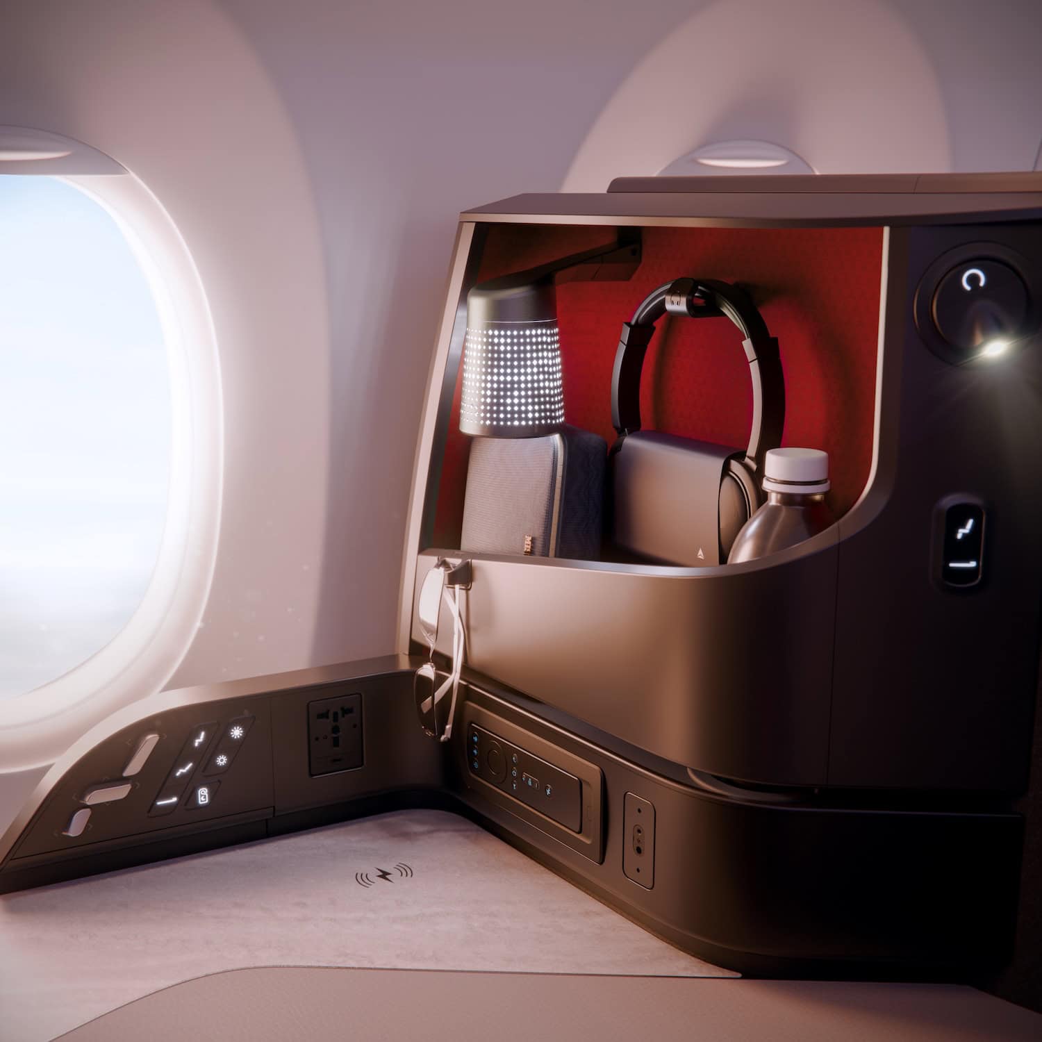Der Sitz in der Business Class der Delta One.