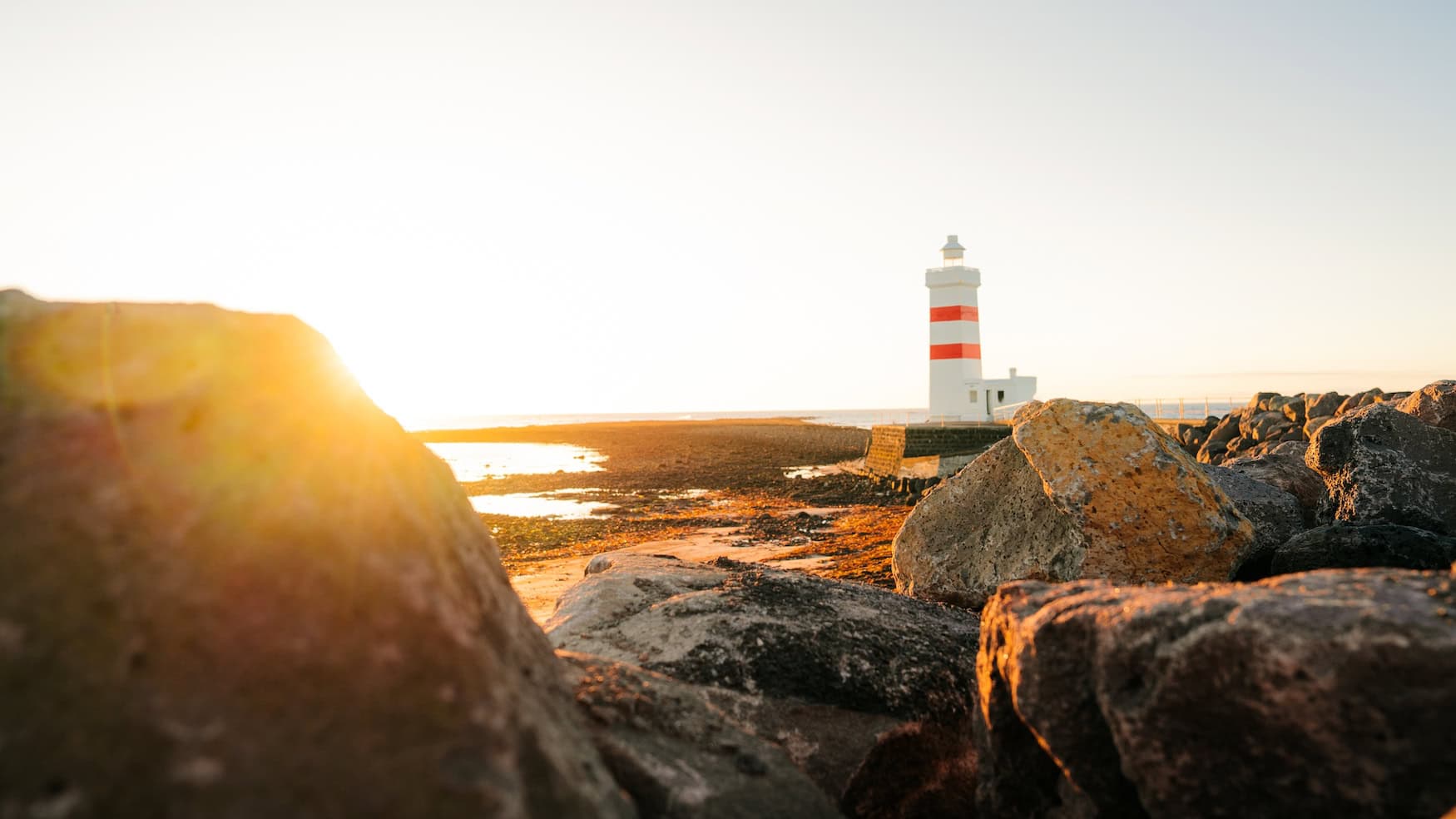 Leuchtturm von Garður : Ein guter Ort, um die Sonnenfinsternis 2026 in Island zu erleben