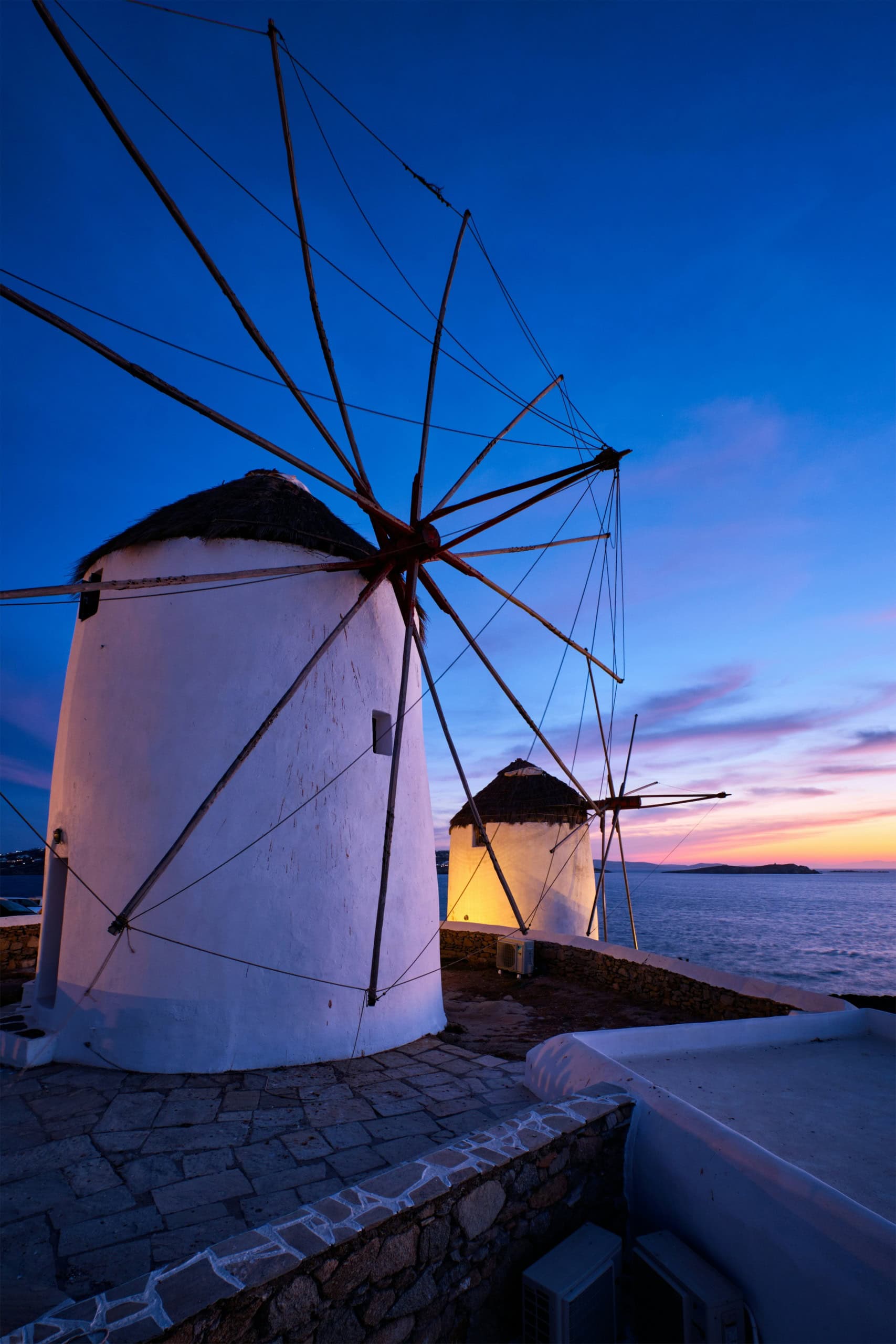 Windmühlen auf Mykonos.