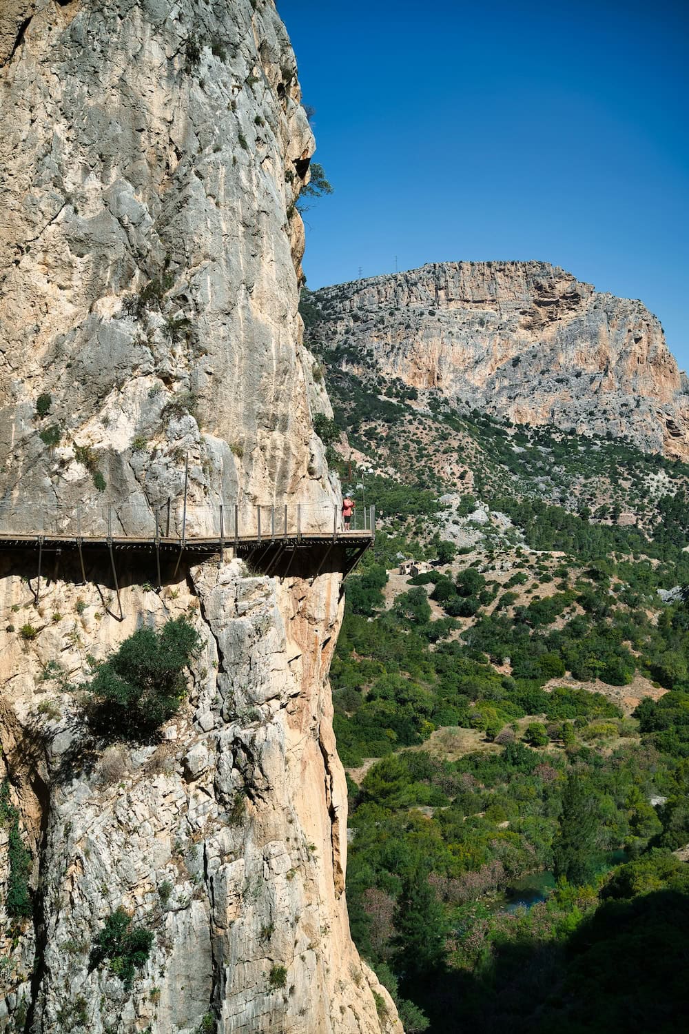 Wege kleben am Felsen am Caminito del Rey