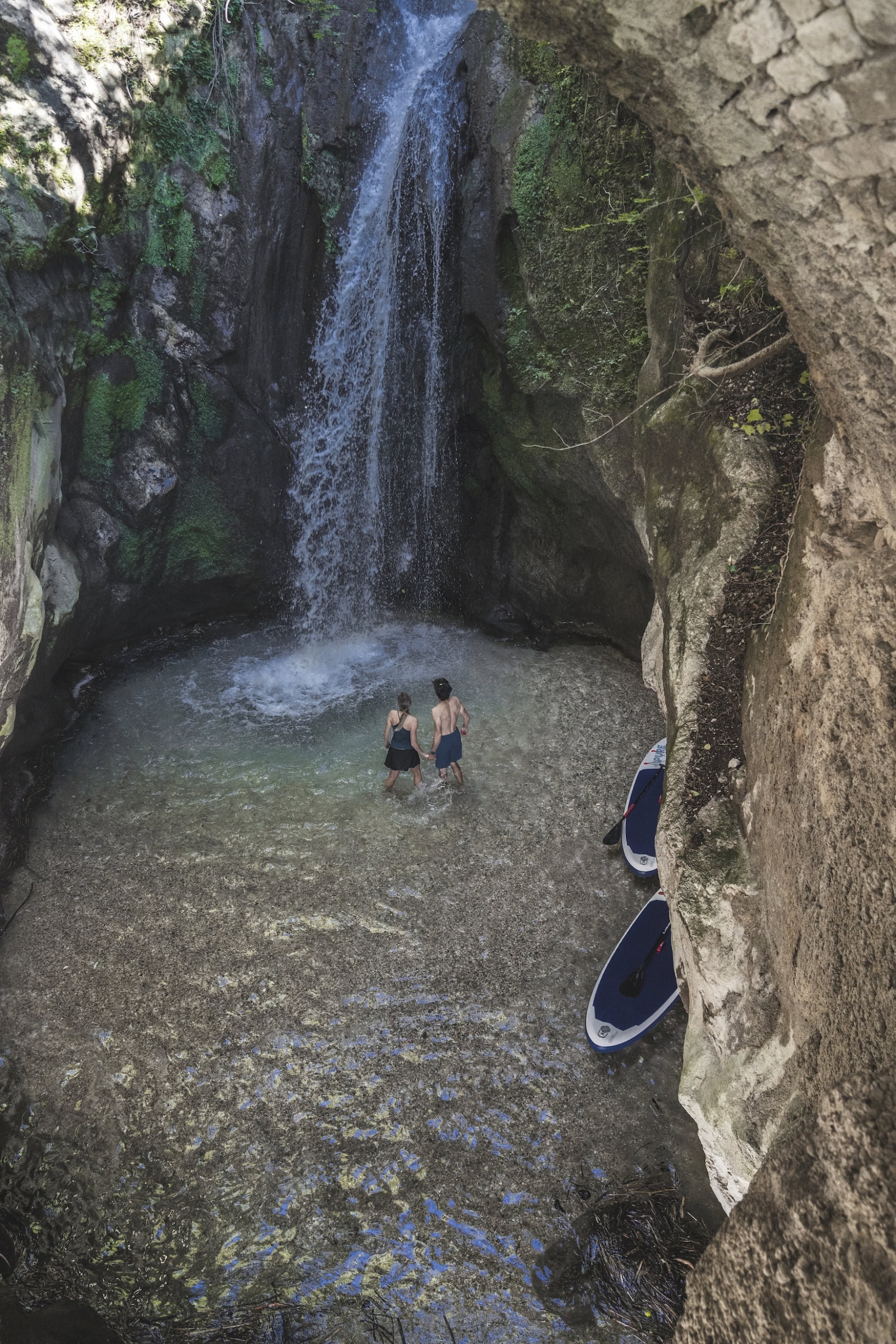 Cascata del Ponale in Riva del Garda, per SUP erreichbarer Wasserfall am Gardasee