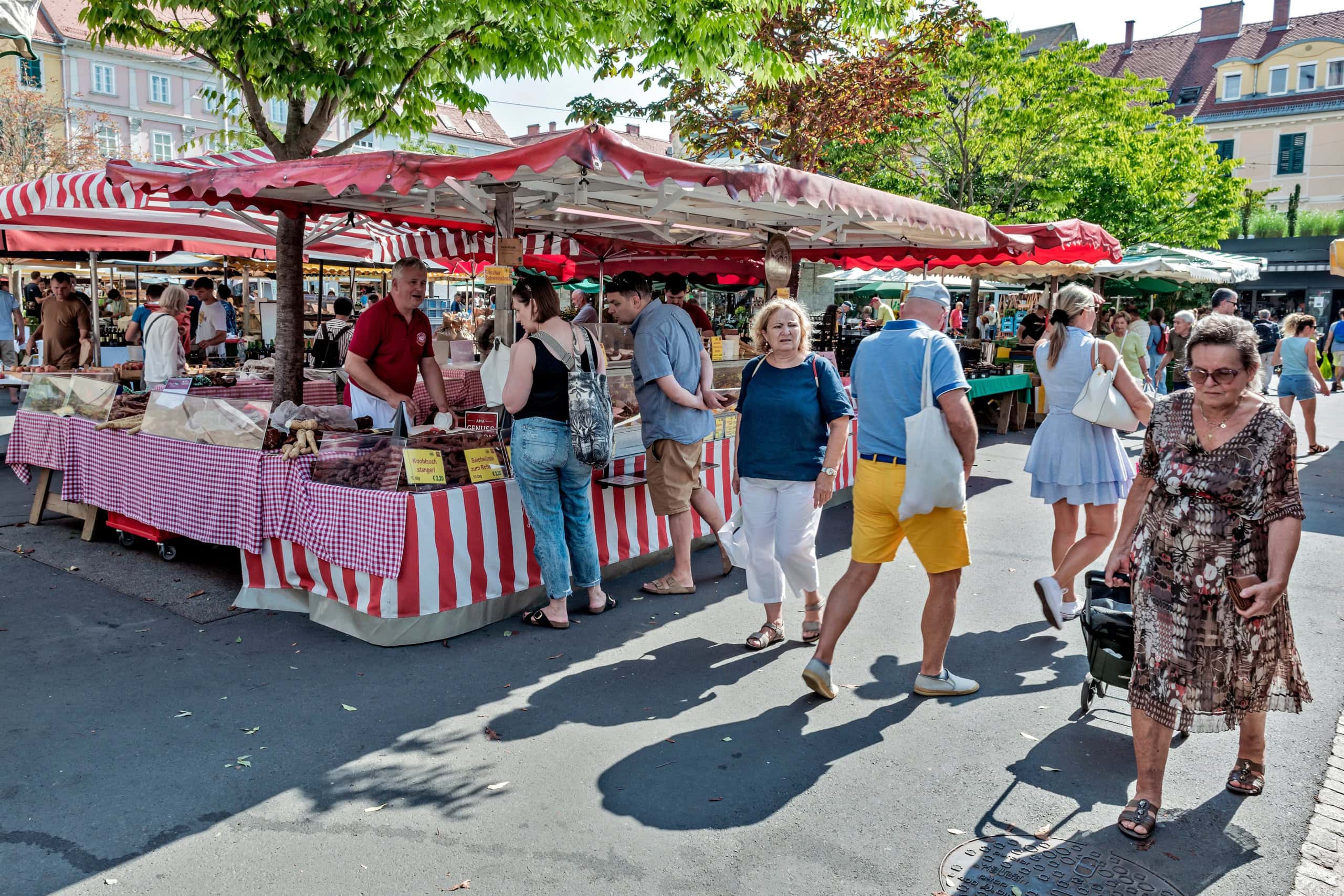 Der Bauernmarkt in Graz.