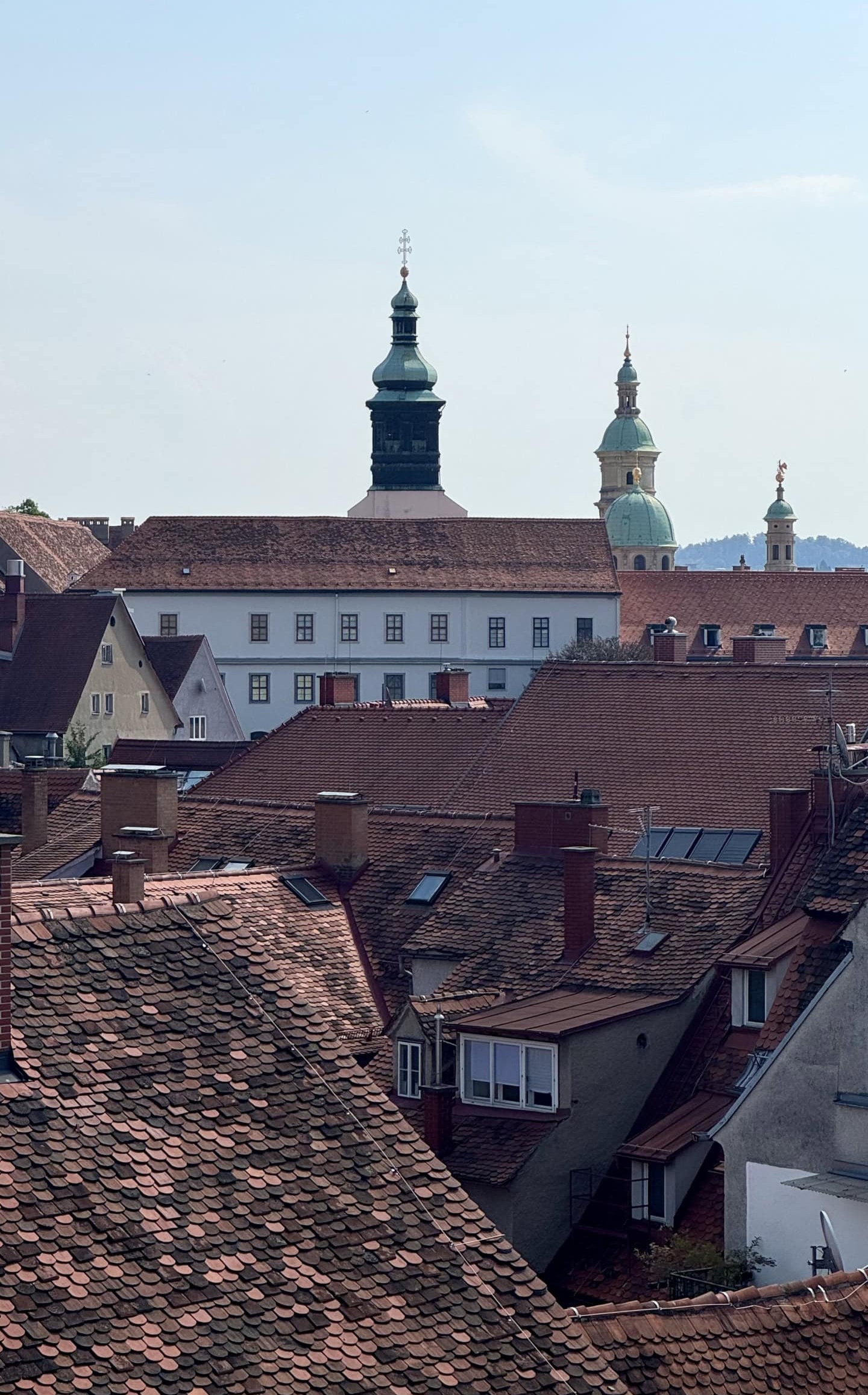Ausblick auf die Dächer von Graz.