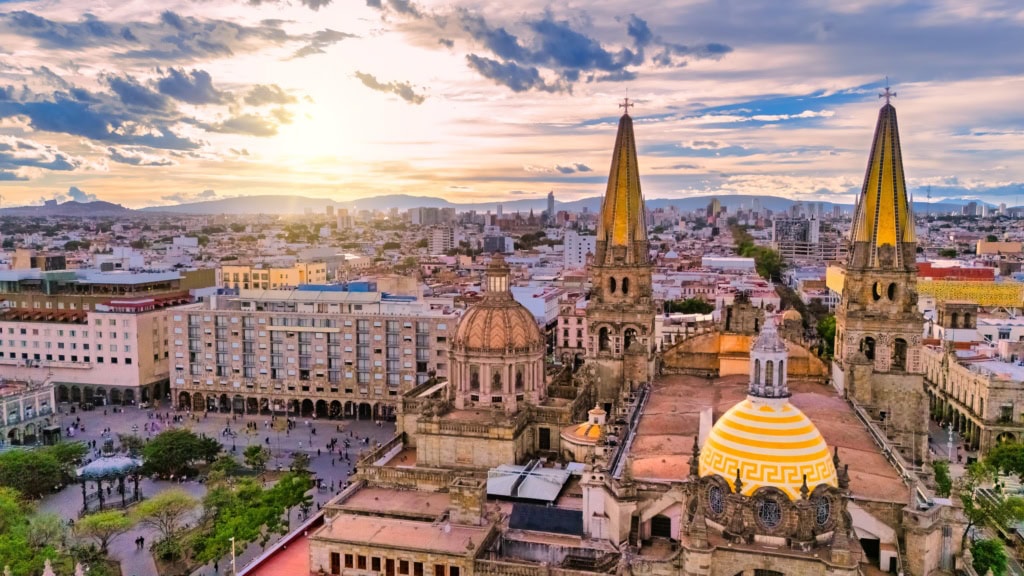 Blick über Guadalajara in Mexiko.
